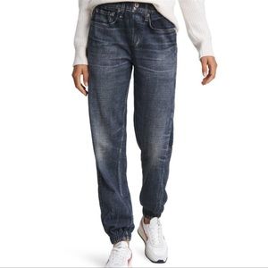 rag & bone Miramar Jogger Womens Pants Merest Blue Faux Denim Jeans Sweatpants